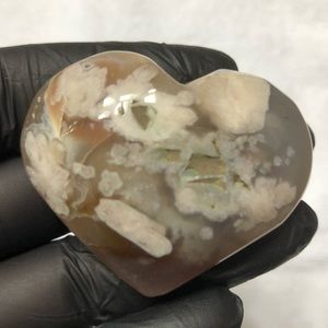 Pink Flower Agate Heart 1.9 ounce’s